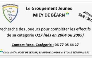 Recrutement en U17 ! ⚽️