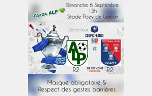 Choc R2 à Poey ce dimanche pour le 2ème tour de la coupe de France ! Coup d'envoi 15h contre FC Doazit.