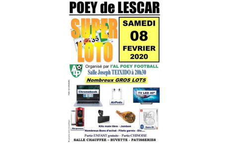 Grand Loto du foot le Samedi 8 Février 2020
