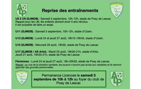 L'heure de la reprise a sonné !